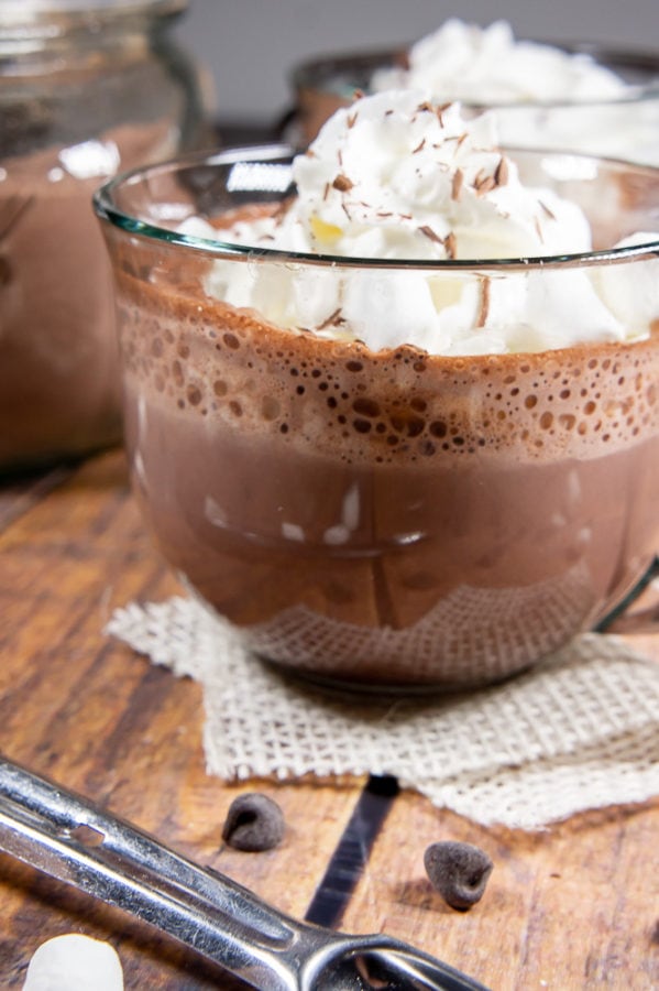Creamy hot chocolate made from homemade hot cocoa mix